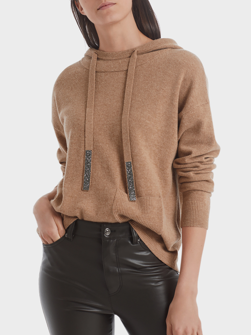 Pull à capuche détails en strass