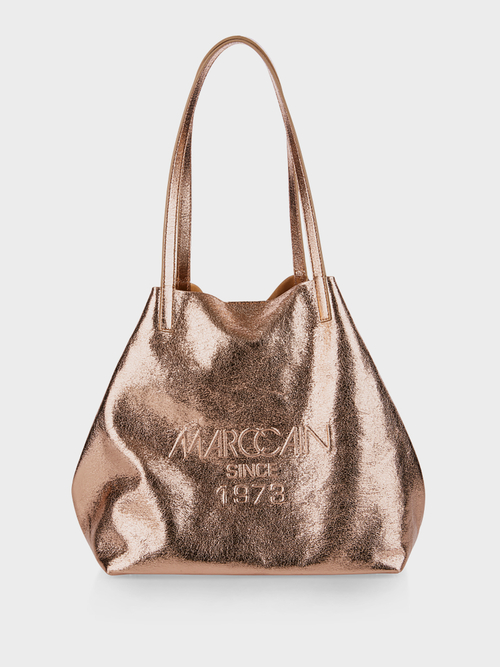 Shopper im Metallic-Look