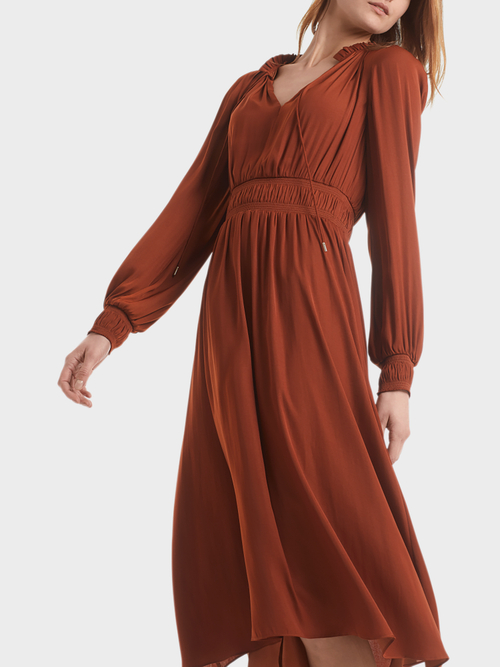 Maxi dress with smocked details