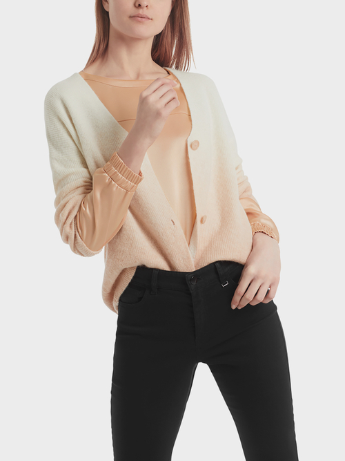 Gebreid vest met dégradé-effect
