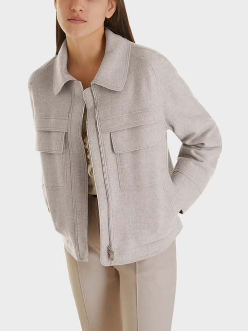 Veste en laine foulée Knitted in Germany