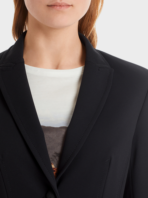 Jersey blazer with seal buttons