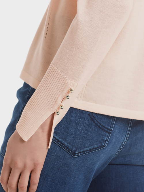 Fine-knit sweater with button details