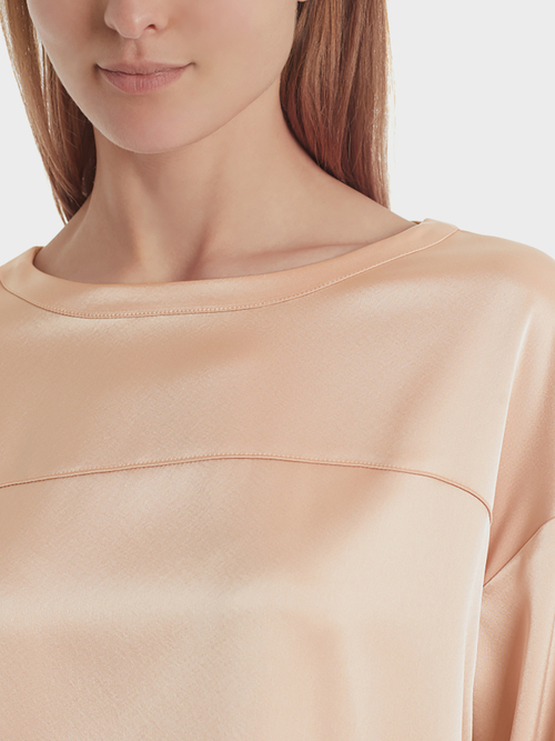 Glänzendes Sweatshirt aus Satin