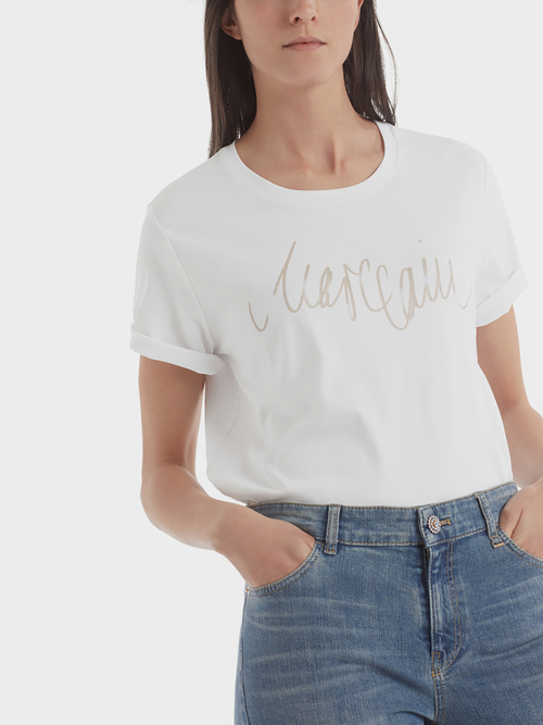 Logo T-shirt with glitter print
