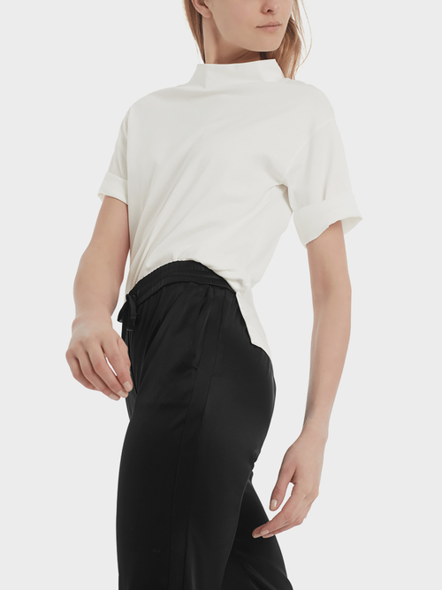 Katoenen shirt met opstaande kraag