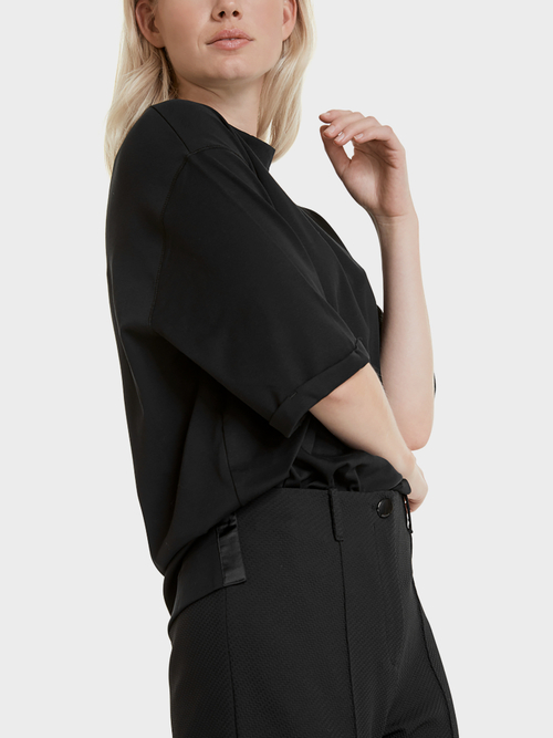 Baumwollshirt mit Stehkragen