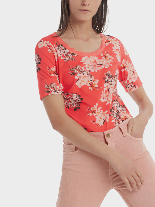 Floral jersey top
