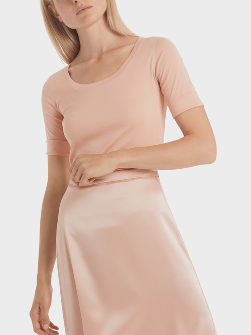 Basic-Shirt aus Baumwolljersey