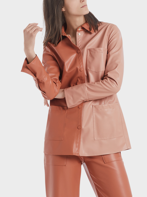 Two-tone overhemd van imitatienappaleer