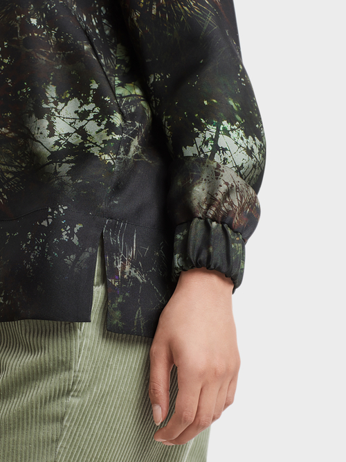Bedrukt blouseshirt van zijden twill