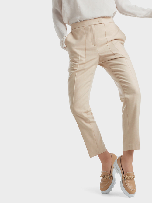 Konische Woll-Flanellhose