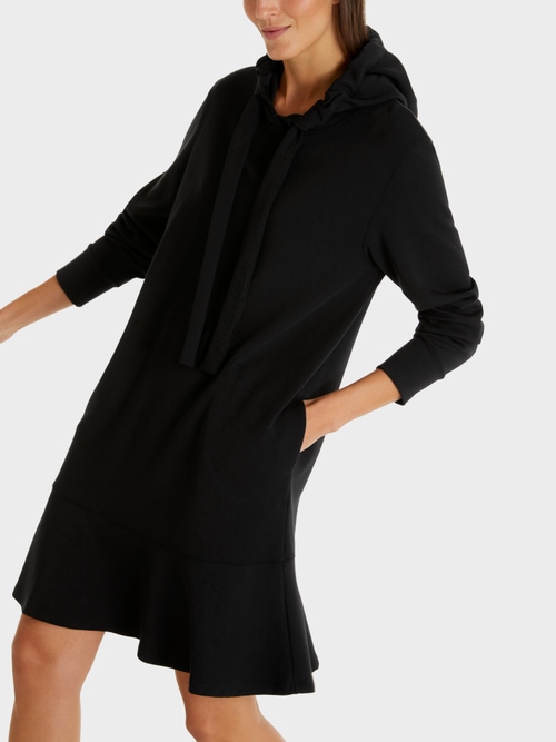 Kapuzenkleid mit Volant