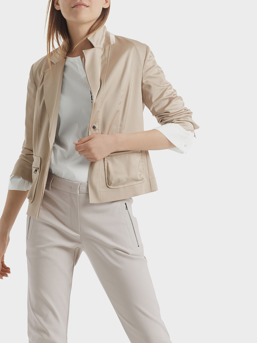 Satin blazer with sporty details