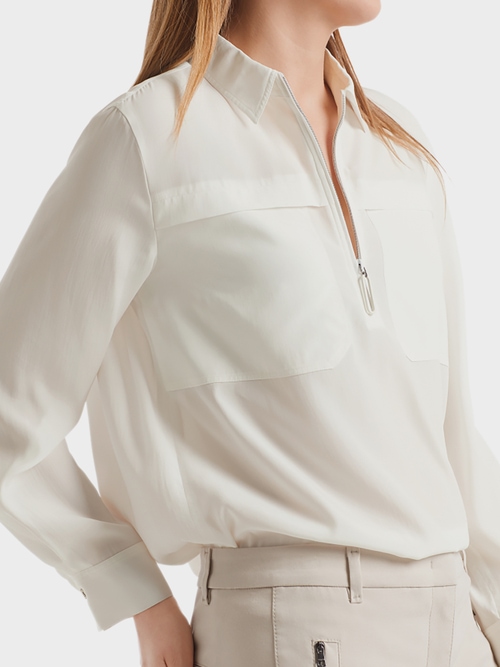 Blouse met zijde