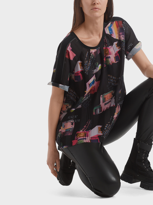 Blusenshirt mit Bungalow-Print