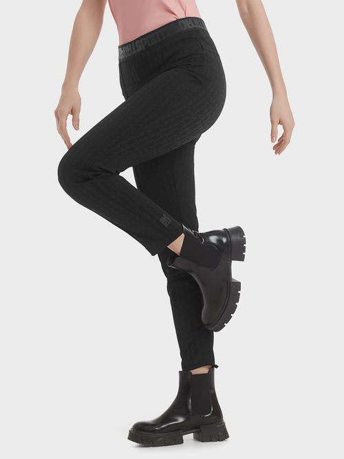 Pantalon in een matte en glanzende look