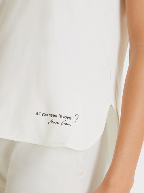 Shirt mit Seidenbesatz