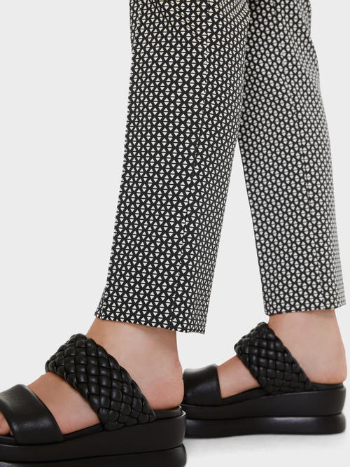 Stretchhose mit Karo-Kleinmuster