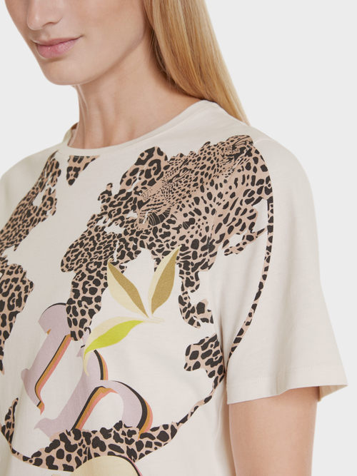 T-Shirt mit Leo-Print „Rethink Together“