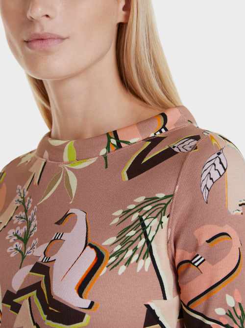 Cotton top with letter print