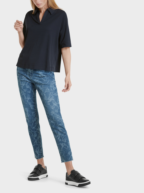 Weites Polo-Shirt aus Baumwolle
