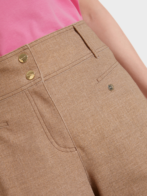 High-Waist-Hose in Web-Optik