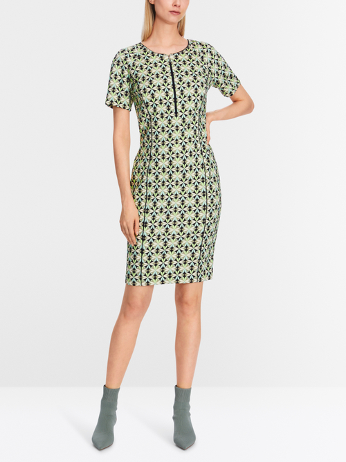 Figure-hugging scuba jersey dress