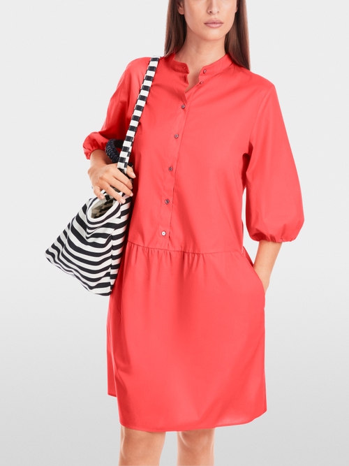 Plain cotton shirt dress