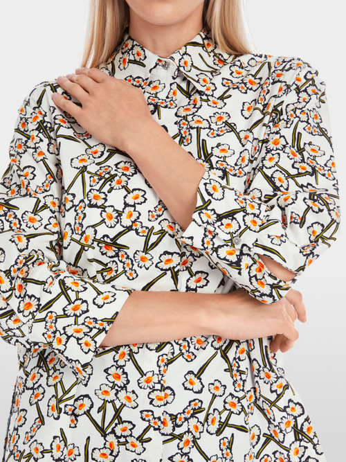 Chemisier avec imprimé marguerites