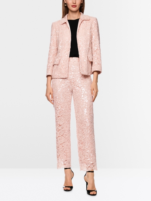 Jacket with lace and sequins