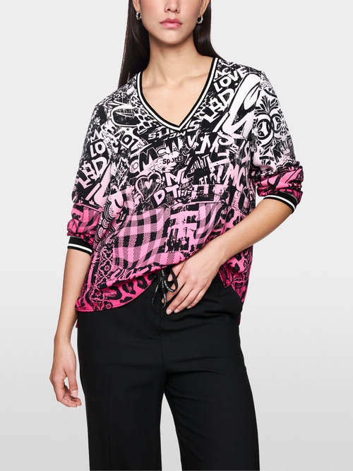 Loose blouse with print