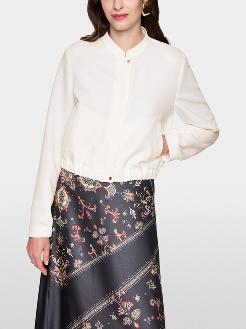 Jacket with stand-up collar and zip