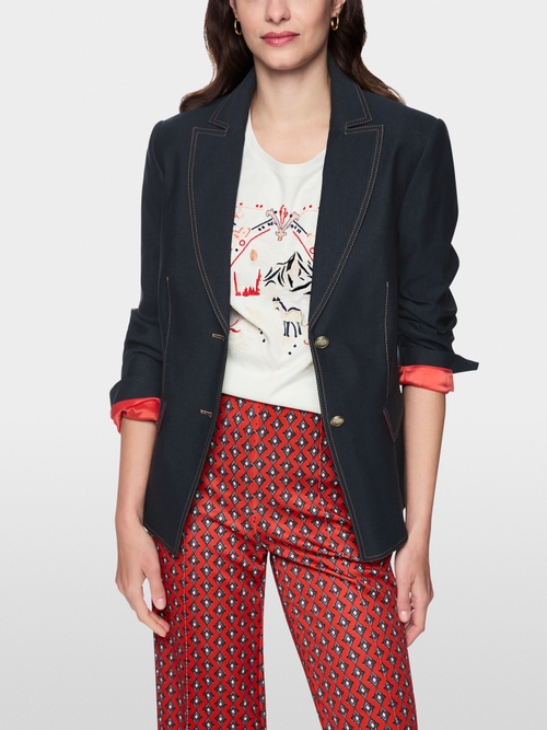 Denim-look blazer