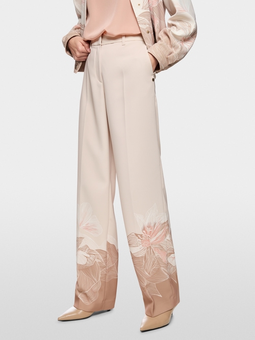 WUKARI wide high waist fabric trousers