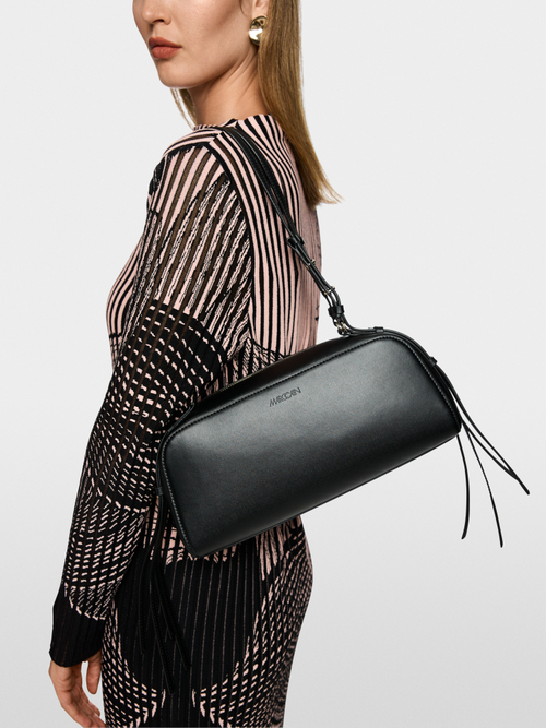 Recycled leather bowling bag