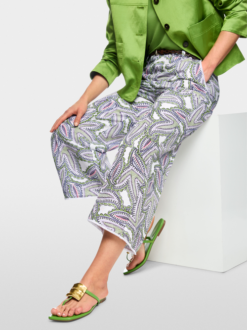 WAUKEE paisley pattern trousers