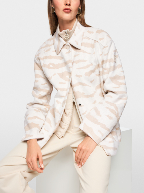 Hemdjacke mit Animal Print