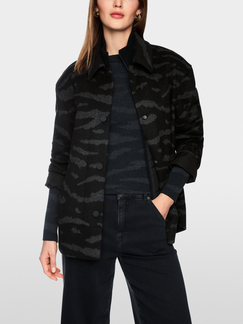 Hemdjacke mit Animal Print
