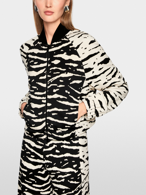 Blouson jacket with animal print