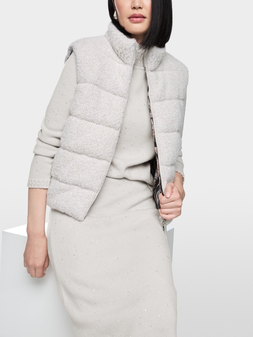 ‘Knitted in Germany’ bouclé waistcoat