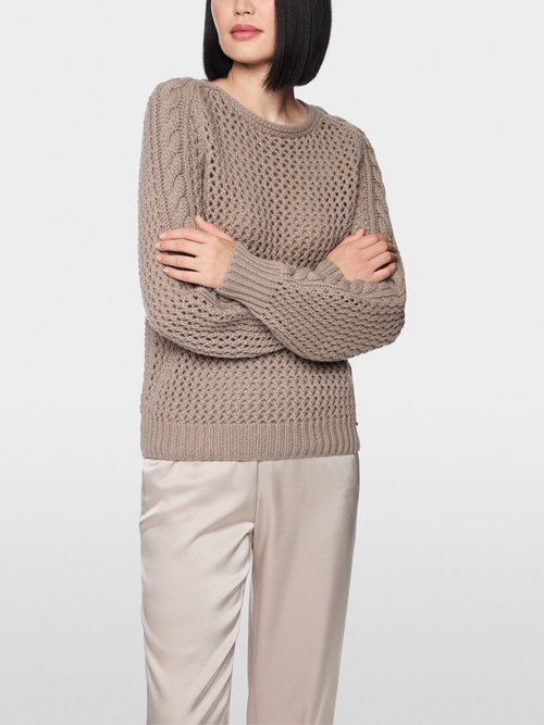‘Knitted in Germany’ openwork jumper