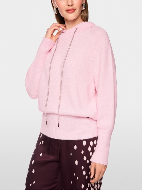 ‘Knitted in Germany’ hooded jumper