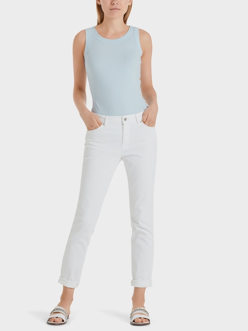 Tank top in fine ribbed jersey