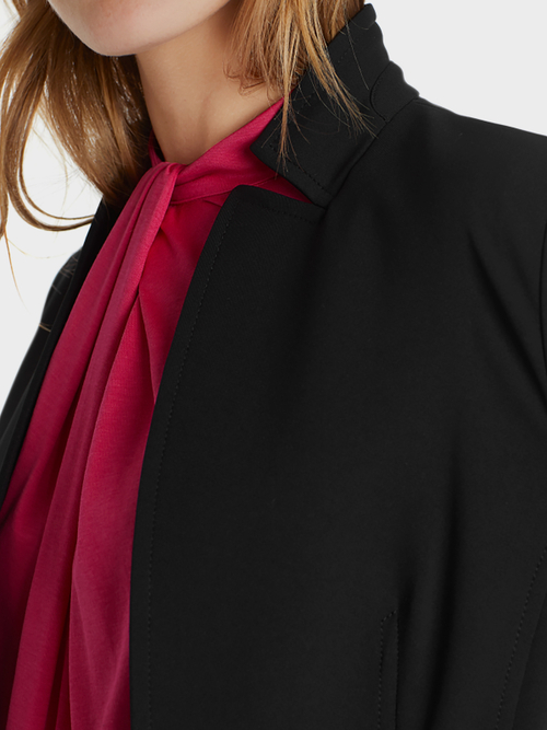 Clean-cut coat in scuba jersey