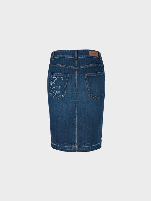 Jeansrock mit hohem Bund