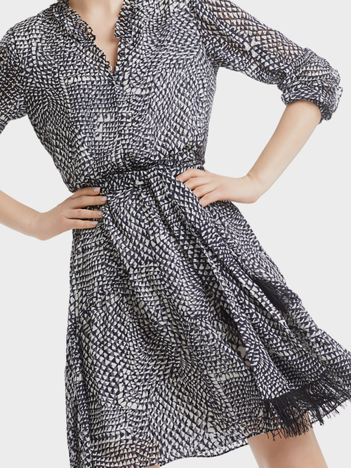 Feminines Fil-Coupé-Kleid