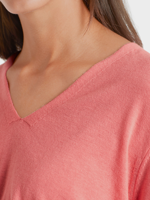 Feinstrickpullover mit Raffdetail