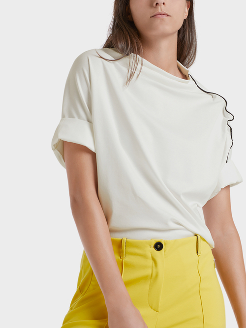 T-Shirt mit Raffdetail