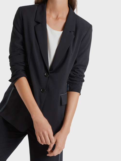 Blazer mit Kontrastnähten